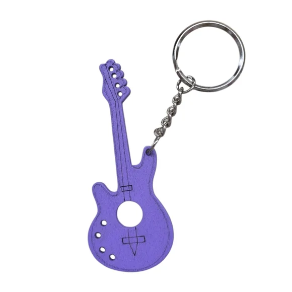 Wooden Guitar Keychain| New!| Available In 6 Colors - Picture 6 of 10